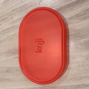 Koji Red Oval Replacement Lid Food Storage Container Plastic 6.5"x4.5" Inch